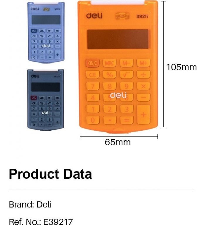 Калькулятор Deli E39217/OR