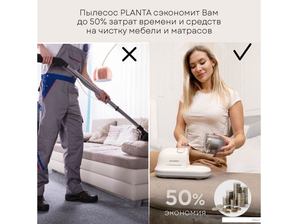 Пылесос для удаления пылевых клещей Planta PL-VCD01