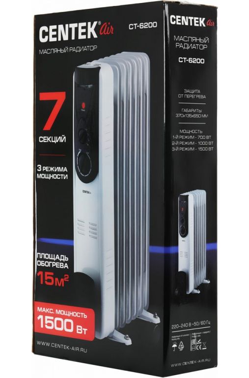 Масляный радиатор CENTEK CT-6200