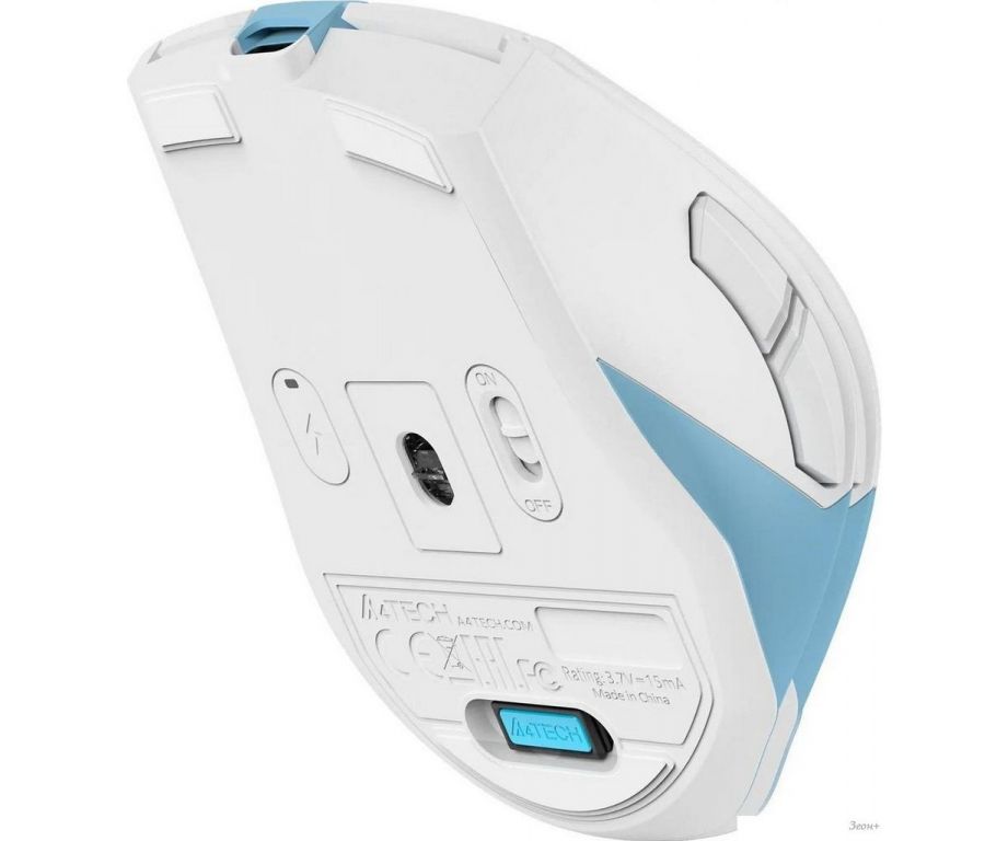 Мышь A4Tech Fstyler FG45CS Air2 (белый/голубой)