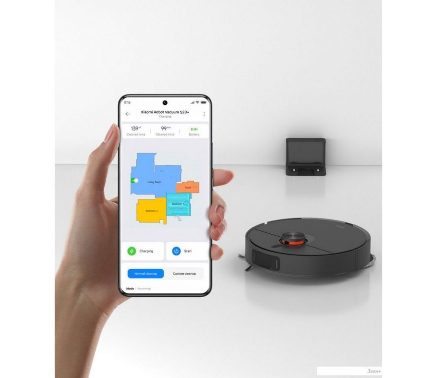 Робот-пылесос Xiaomi Robot Vacuum S20+ B108GL (международная версия, черный)