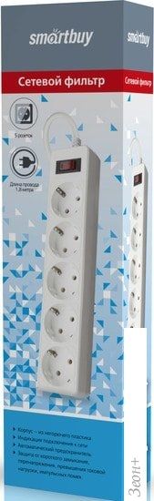 Сетевой фильтр SmartBuy SBSP-30-W