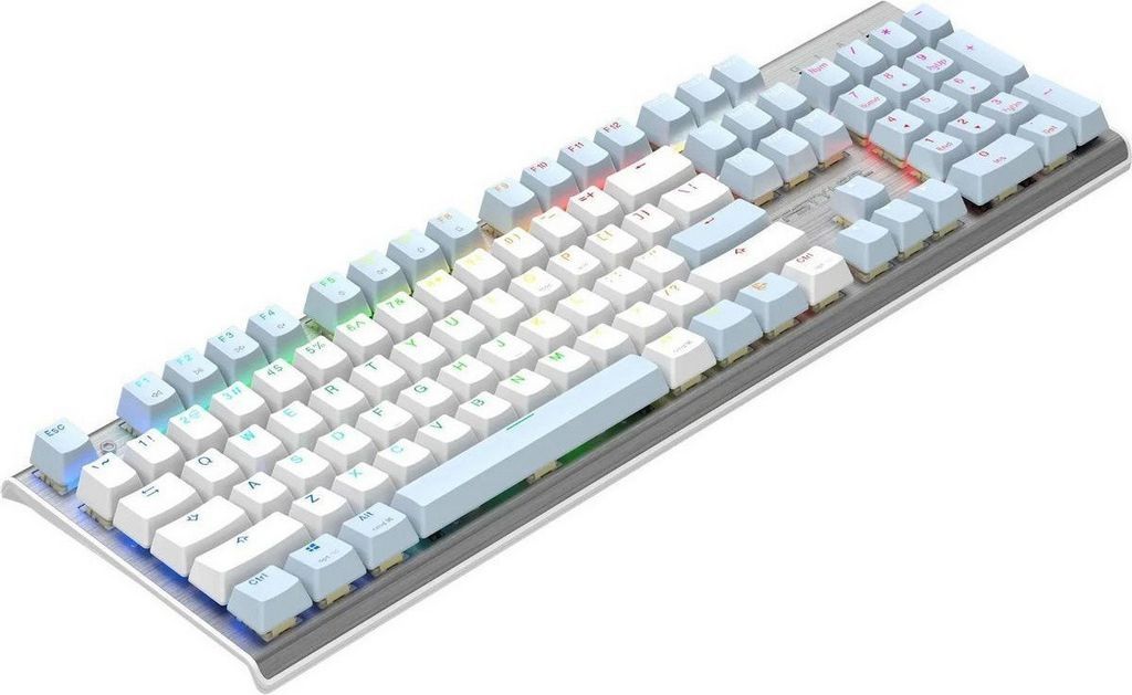 Клавиатура A4Tech Fstyler FS100 Neon (серебристый/голубой)