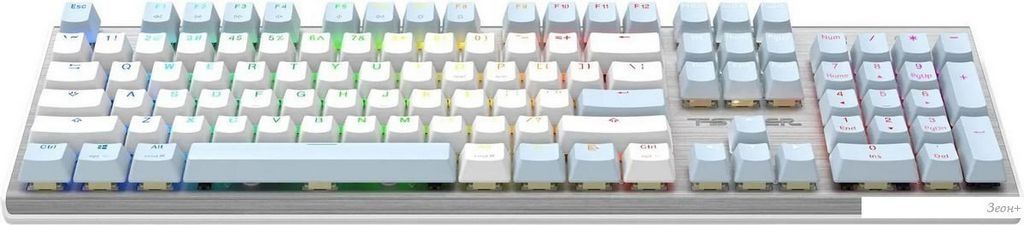 Клавиатура A4Tech Fstyler FS100 Neon (серебристый/голубой)