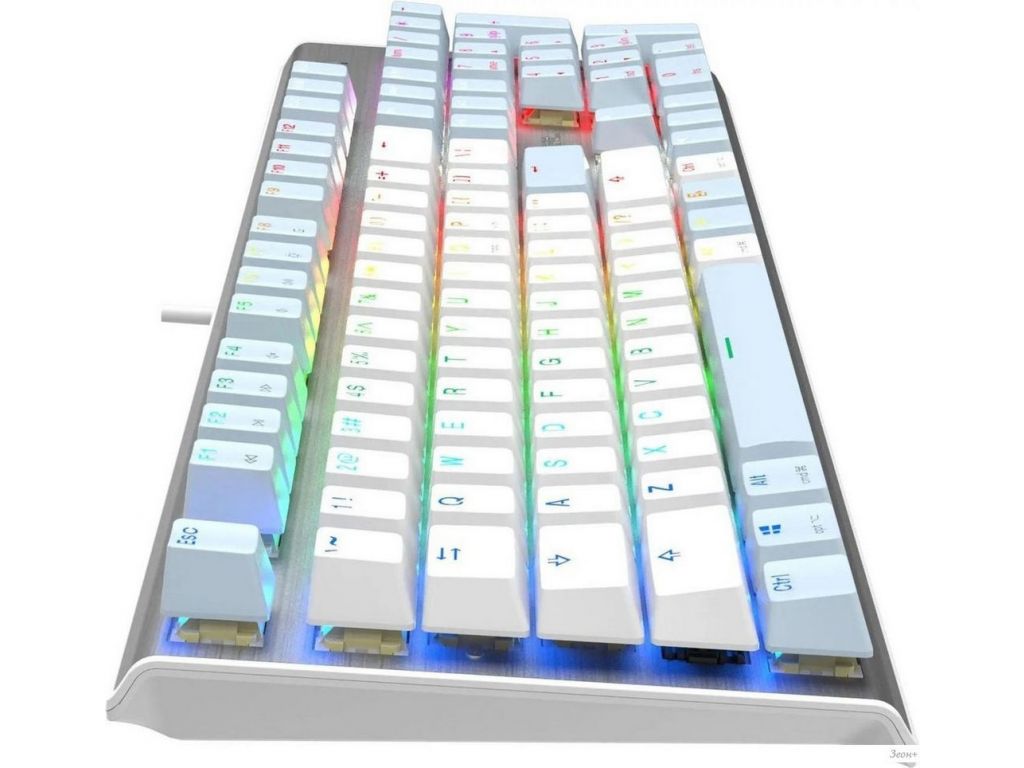 Клавиатура A4Tech Fstyler FS100 Neon (серебристый/голубой)