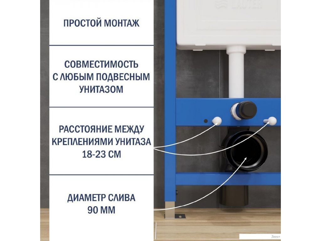 Инсталляция для унитаза Lauter 21901001 с кнопкой 219704HD (черный)