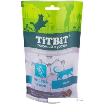 Лакомство для кошек TiTBiT Хрустящие подушечки с мясом утки для чистки зубов 60 г