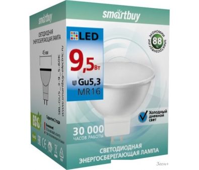   SmartBuy MR16 GU5.3 9.5  6000  SBL-GU5_3-9_5-60K
