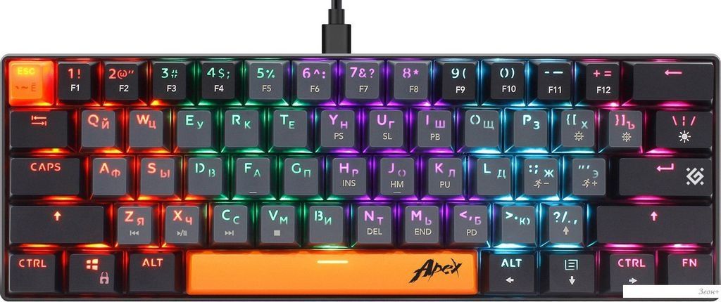 Клавиатура Defender Apex GK-002 (серый/черный)