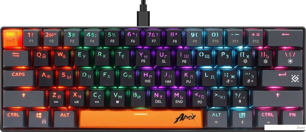 Клавиатура Defender Apex GK-002 (черный/серый)