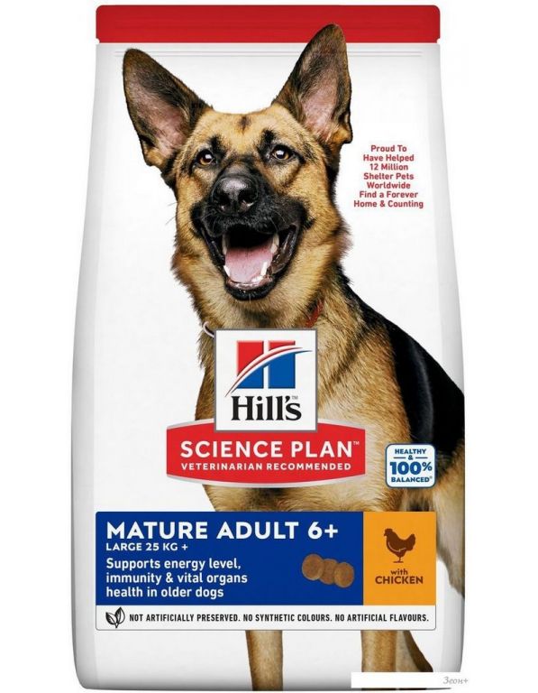 Сухой корм для собак Hill's Science Mature Adult 6+ с курицей 14 кг