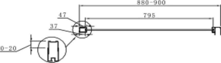 Душевая стенка Cezares PORTA-D-90-FIX-C-Cr (боковая)