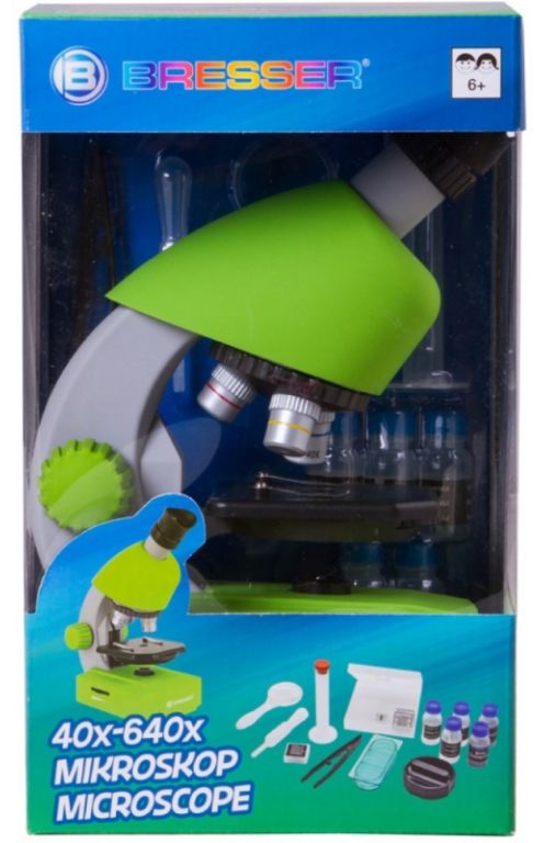 Детский микроскоп Bresser Junior 40x-640x (зеленый) 70124