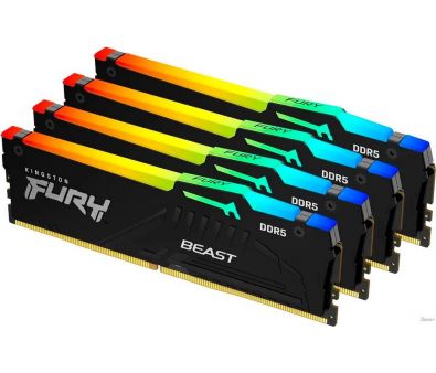   Kingston FURY Beast RGB 4x16 DDR5 5200  KF552C40BBAK4-64