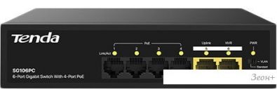 Неуправляемый коммутатор Tenda SG106PC