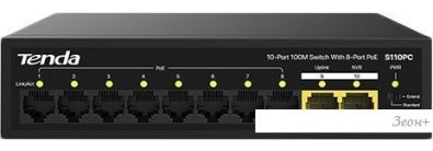 Неуправляемый коммутатор Tenda S110PC