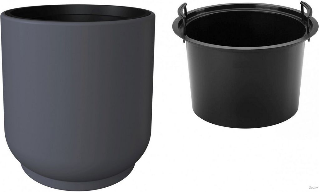 Кашпо Form-Plastic Satina FP-5330-014 (антрацитовый)
