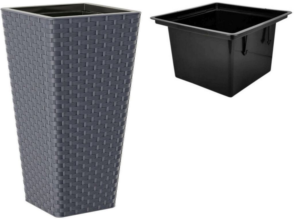 Кашпо Form-Plastic Rattana Slim FP-3900-014 (антрацитовый)