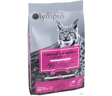 Сухой корм для кошек Black Olympus для котят курица и криль (8кг)