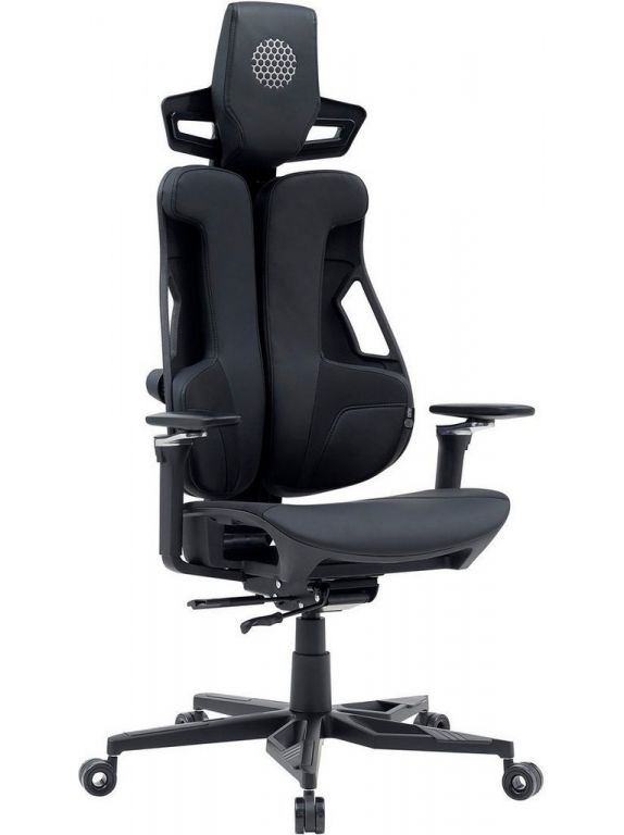 Игровое (геймерское) кресло CACTUS CS-CHR-DUO-BBK (черный кожзам)