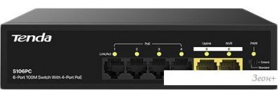 Неуправляемый коммутатор Tenda S106PC