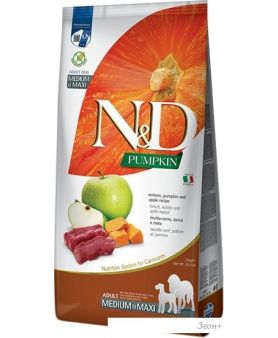     Farmina N&D Pumpkin Venison & Apple Adult Medium & Maxi (       ,   ) 12 