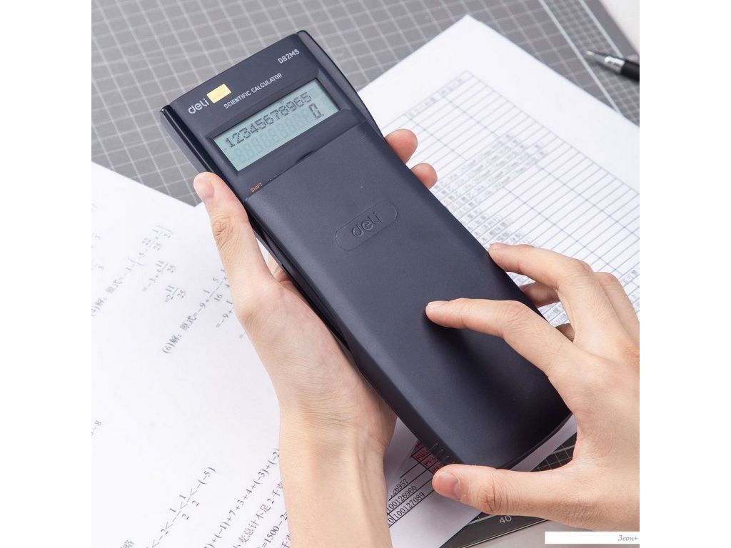 Инженерный калькулятор Deli ED82MS (темно-синий)