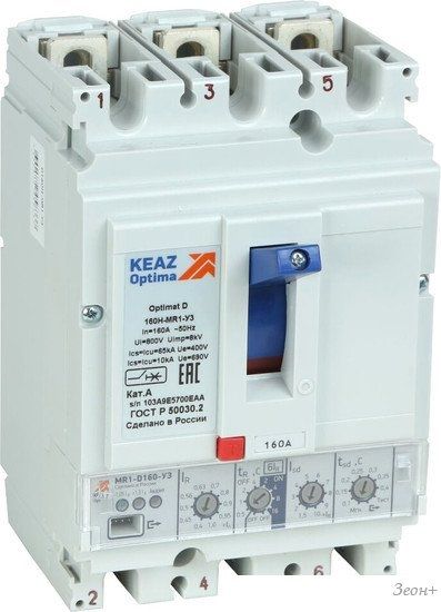 Выключатель автоматический КЭАЗ 250А 40кА OptiMat D250N MR1 У3 137335