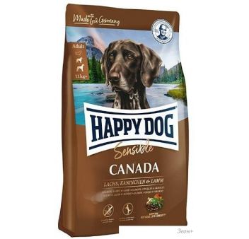 Сухой корм для собак Happy Dog Sensible Canada (с лососем, кроликом, ягненком) 11 кг