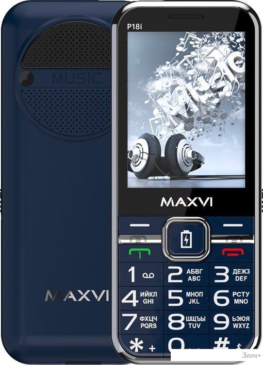 Кнопочный телефон Maxvi P18i (синий)
