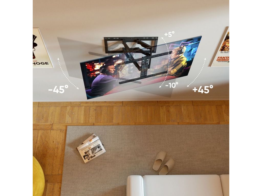 Кронштейн для телевизора Onkron SM6L черный 32"-90" макс.50кг настенный поворот и наклон