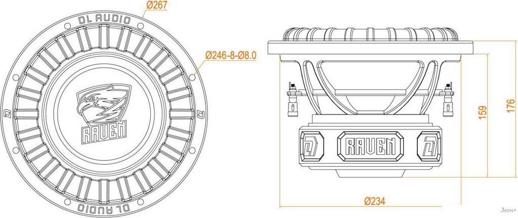 Автомобильная акустика DL Audio Raven 10 V.2