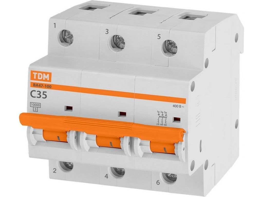 TDM ВА 47-100 3Р 35А (C) 10кА SQ0207-0072