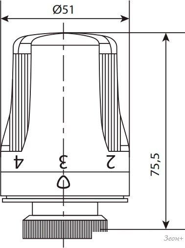 Термоголовка Royal Thermo RTE 50.030