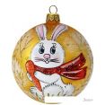 Елочная игрушка Декарт Зайчишка с морковкой 8Ш0057