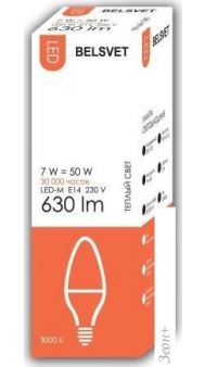   Belsvet LED-M C37 7 W 3000  E14