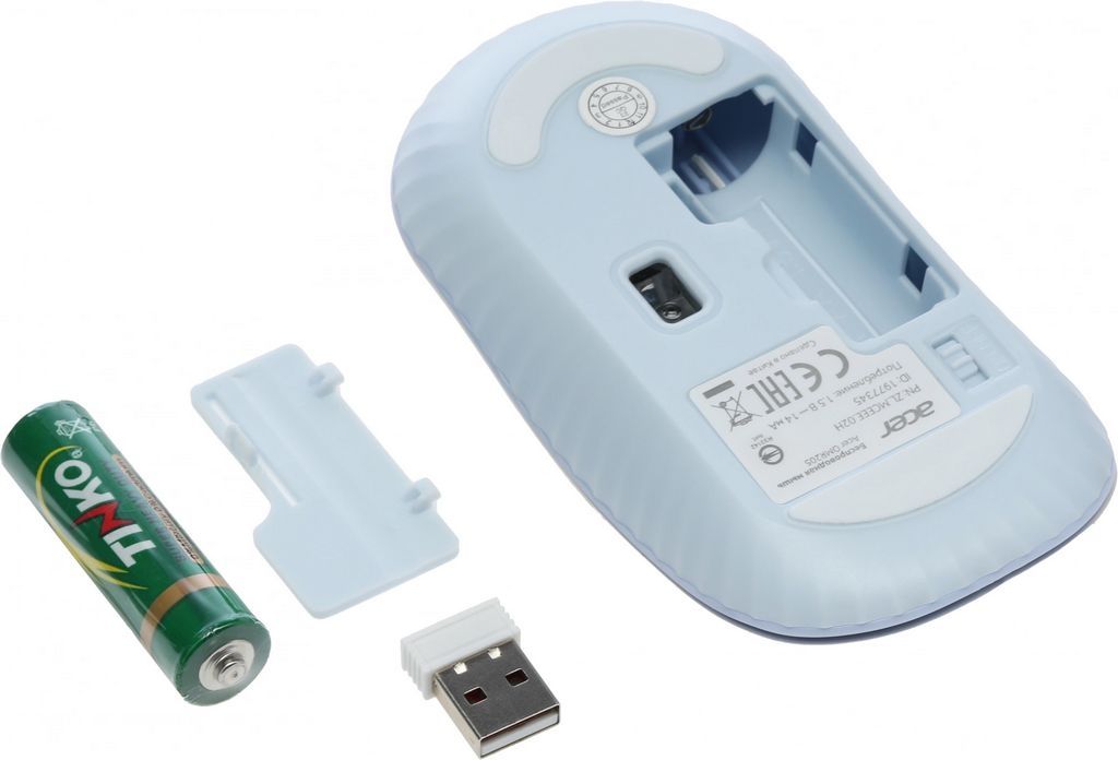 Мышь Acer OMR205 (белый/голубой)
