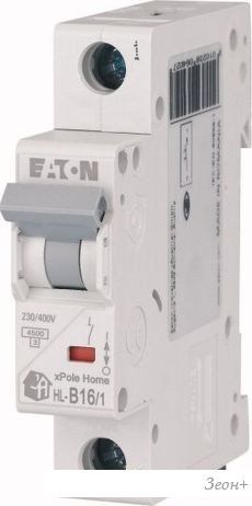 Выключатель автоматический Eaton HL-B16/1 1P 16A B 4.5kA 1M 194721