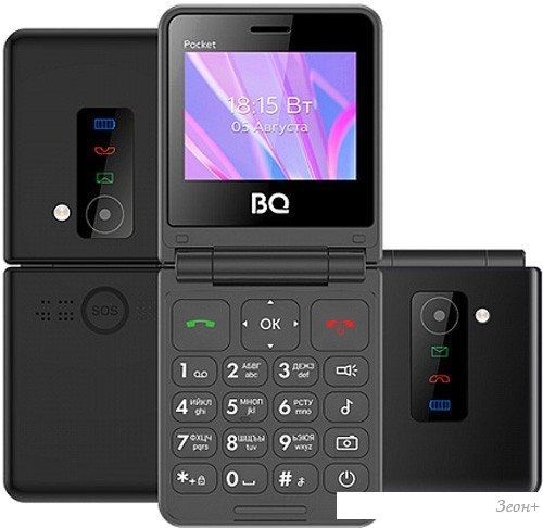 Кнопочный телефон BQ BQ-2456 Pocket (черный)
