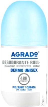 Антиперспирант шариковый Agrado Dermo Unisex 48h Protect с экстрактом хлопка (50 мл)