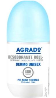 Антиперспирант шариковый Agrado Dermo Unisex 48h Protect с экстрактом хлопка (50 мл)