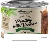 Консервированный корм для кошек Chicopee Adult Cat Домашняя птица с олениной 195 г