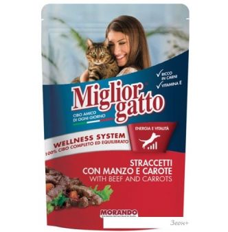  MigliorGatto Strips Beef and Carrots 100 