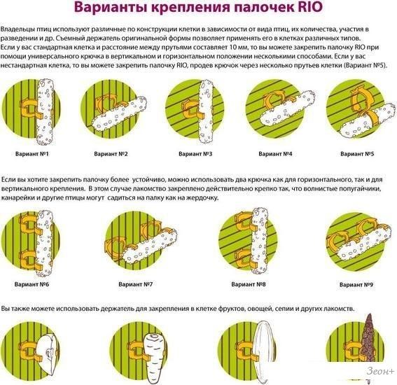 Лакомство для птиц Rio Палочки с тропическими фруктами 2х40 г