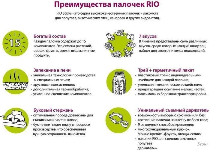 Лакомство для птиц Rio Палочки с тропическими фруктами 2х40 г