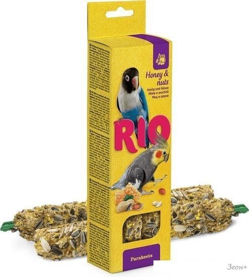 Лакомство для птиц Rio Палочки с медом и орехами 2х75 г