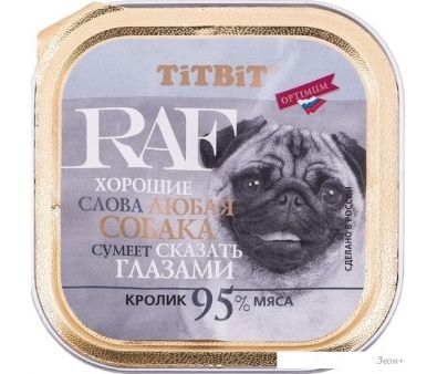 Консервированный корм для собак TiTBiT RAF Кролик 100 г