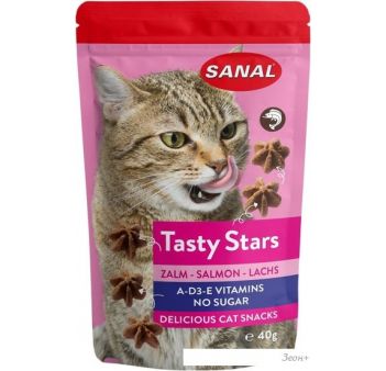 Лакомство для кошек Sanal Tasty Stars Salmon с лососем 40 г