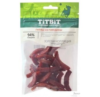 Лакомство для собак TiTBiT Гуляш из говядины 65 г