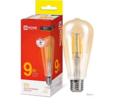   In Home LED-ST64-deco gold 9 230 27 3000 1040  4690612035659